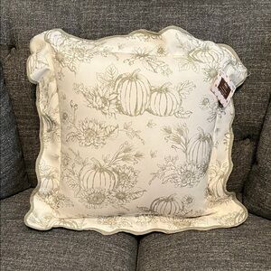 Floral Pumpkin Decorative Pillow